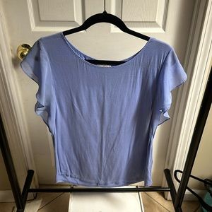 Lavender shirt with ruffles